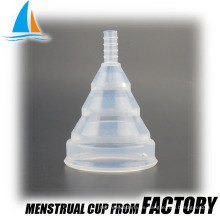 Copa menstrual reutilizable de silicona para dama